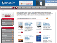 Tablet Screenshot of editions.lavoisier.fr