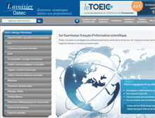 Tablet Screenshot of datec.lavoisier.fr
